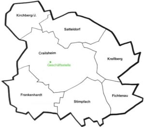 Einzugsgebiet des Maschinenring Crailsheim e.V.